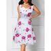 Junior Floral Pattern Halter Skirt Stylish Dress