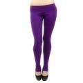 Vivian's Fashions Long Leggings - Cotton/Stirrup, Misses Size (Purple, 4X)