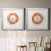Breakwater Bay Nautical Safety I Nautical Safety I - 2 Piece Picture Frame Set Paper, Solid Wood in Orange | Wayfair