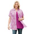 Woman Within Women's Plus Size Cotton Campshirt Shirt