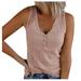 MIARHB women's blouse short sleeve Women's V-neck undershirt sleeveless button-down casual undershirt shirt T-shirt