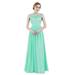 iEFiEL Women Ladies Embroidered Chiffon Bridesmaid Dress Long Evening Prom Gown Dress