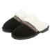 Jessica Simpson Women's Suede Plush Slip on Scuff House Slipper with Indoor/Outdoor Sole