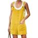 Sexy Dance Women Spaghetti Strap Linen Overall Short Pants Rompers Teen Girls Summer Beach Bib Pants Party Jumpsuit S-3XL