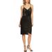 Cynthia Steffe Womens Velvet Faux Wrap Cocktail Dress Black 10