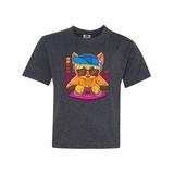 Inktastic DJ Cat Funny Deejay Music Child Short Sleeve T-Shirt Unisex