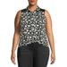 No Boundaries Juniors' Plus Size Tie Front Sleeveless Button Down Top