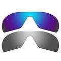 Acompatible Replacement Polarized Blue Purple And Titanium Lenses For Oakley Offshoot Sunglasses