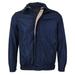 Men's Microfiber Golf Sport Water Resistant Zip Up Windbreaker Jacket BENNY (Navy / Khaki,3XL)