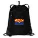 Arizona Flag Drawstring Bag TWO SECTION Arizona Cinch Pack Backpack - Unique Mesh & Microfiber