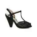 Bp403-Brooklyn, Womens 4" T-Strap Peep Toe Shoe With Lace