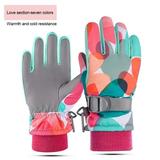 BRC Ski Gloves Kids Winter Waterproof Snow Gloves Non-Sli Cold Weather Gloves