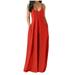 Aimik Tank Dresses for Women Summer Sleeveless Tie Dyeing Tunic Top Dress Casual Irregular Maxi Gown Beach Sundress