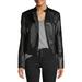 Kendall + Kylie Women's Faux Leather Asymmetrical Jacket