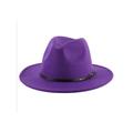 Multitrust Retro Jazz Hat Solid Bowler Fedora Hat Vintage Woolen Hat