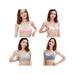 Cotton Lace Upper Buckle Bra Pregnant Women No Steel Ring Nursing Bra Feeding Gathered Bra