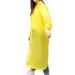 Unisex Waterproof Jacket EVA Raincoat Rain Coat Hooded Poncho Rainwear Yellow