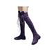 Wazshop Women Ladies Over The Knee Boots Suede Upper Chunky Block Heel Sexy Lace Up Shoes