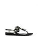 Laura Biagiotti 717-NABUK-BLACK-Black-39 Womens Spring & Summer Sandals, Black - Size 39