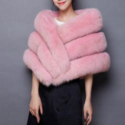 Winter Coat Women Faux Fur Sleeveless Vest Fashion Solid Color Slim Faux Fur Coat Women 5 Colors manteau fourrure femme Pink