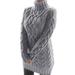 Julycc Womens Solid Chunky Cable Knit Long Sleeve Turtle Neck Mini Dress