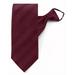 Jacob Alexander Men's Solid Color Tonal Stripe Zipper Neck Tie - Burgundy