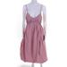 Moon River Womens Sleeveless Bubble Hem Dress Pink Cotton Size Large