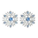 Disney Frozen Sterling Silver Crystal Snowflake Stud Earrings