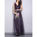 Junior Sequin Bust Big Flower Evening Party Dress