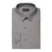 ALFANI Mens Gray Pinstripe Collared Cotton Dress Shirt L 16/16.5- 34/35