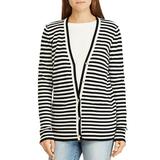 Lauren Ralph Lauren Womens Stripe Cashmere Cardigan Sweater Small