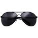 XL EXTRA LARGE Pilot Aviator Sunglasses Big Oversized 62mm Wide Frame, Black