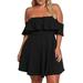 MAWCLOS Ladies Boho Mini Dresses Sexy Plus Size Wrap Dress Casual Beach Vacation Sundresses Strapless Backless Long Tops