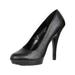 Ellie Shoes E-521-Femme-W 5 Heel Wide Width Pump Black PU / 11