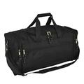 DALIX 21" Blank Sports Duffle Bag Gym Bag Travel Duffel with Adjustable Strap in Black