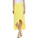 Sakkas Soft Jersey Feel Solid Color Strapless High Low Dress / Skirt - Yellow - Small