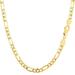 14k Semi-Solid Yellow Gold 3.5mm Figaro Link Chain Necklace with Lobster Claw Clasp- 18"