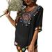 Besufy Beach Dress Crochet Patchwork Women Half Sleeve Loose Cover-ups