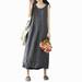 Women's Mid-Length Striped Dress Loose Sleeveless Summer Dress Plus Size Maxi Dress Comfortable Dress