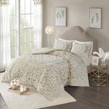 Ophelia & Co. Montclare Tufted Cotton Chenille Medallion Comforter Set Polyester/Polyfill/Cotton in Brown | Wayfair