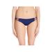 Dolce Vita Women's Solid Bikini Bottom with Beaded Side, Dusk, S