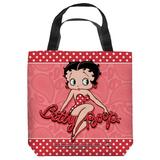 Trevco BB780-TOTE1-13x13 13 x 13 in. Betty Boop & Paisley & Polka Dots Tote Bag, White