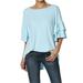 TheMogan Women's S~3X Casual 3/4 Tiered Bell Sleeve Boat Neck Blouse Top Shirt