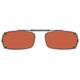 Visionaries Polarized Clip on Sunglasses - True Rec - Bronze Frame - 52 x 29 Eye
