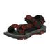 Dream Pairs Kids Girls Boys Summer Open Toe Sandals Casual Beach Walking Sandals Outdoor Sports Sandals 170892-K Black/Red Size 6