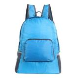 Chinatera Multifunction Foldable Women Backpack Preppy Solid School Travel Bag (Blue)