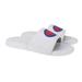 Champion Women's Super Slide Sandal Slipper - Black or White (White, 8)