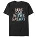 Men's Lost Gods Father's Day Best Dad in Galaxy Graphic Tee
