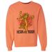 Mens Dream Super Soft Sweatshirt â€�Here Me Roarâ€� High Quality Long Sleeve Sweater Large, Orange