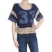 FREE PEOPLE Womens Navy Nicky T-Shirt Top Size: XS